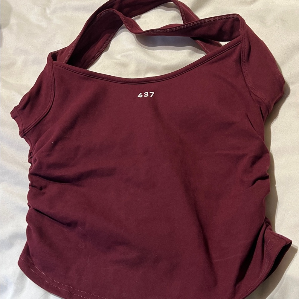 437 sculpt halter tank- cherry red size medium - Picture 5 of 6